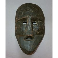 Handgeschnitzte Alte Hartholz-Folzeremonie-Tanzmaske Aus West-Nepal von oldmaya