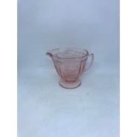 Anchor Hocking Mayfair Pink Footed Milchkännchen von oldoddthings