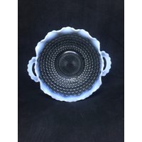 Anchor Hocking Mondstein Opalescent Geriffelte Schale Mit Griff von oldoddthings