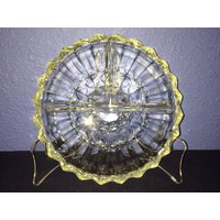 Dreiteiliges Tablett Aus Gepresstem Glas von oldoddthings