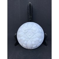 Milchglas Prescut Toltec Muster Schüssel von oldoddthings