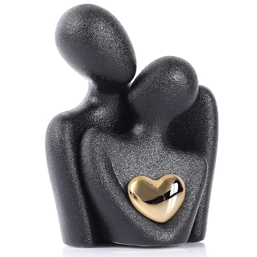oliruim Couple Knick Knacks Hochzeitstag Romantische Paare Geschenkidee für Regal Deko, Schlafzimmer, Bücherregal, Hochzeitsgeschenk für Brautpaar (8.0 cm Black) von oliruim