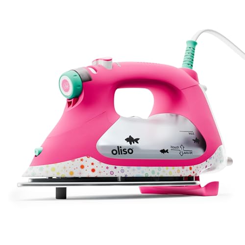 oliso TG1600 Pro Plus SmartIron mit automatischem Lift – zum Bügeln von Kleidung, Nähen, Quilten und Basteln | Diamond Ceramic-Flow-Bügelsohle, Tula Pink oliso TG1600 Pro Plus SmartIron mit automatischem Lift – zum Bügeln von Kleidung, Nähen, Quilten und Basteln | Diamond Ceramic-Flow-Bügelsohle, Tula Pink von oliso