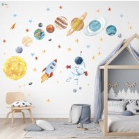 Sonnensystem Wandaufkleber, Sonne Planeten Raumschiff, Beschriftet Selbstklebend Rakete Astronaut Asteroid Weltall Rakete, Sticker Sonnensystem Wandaufkleber, Sonne Planeten Raumschiff, Beschriftet Selbstklebend Rakete Astronaut Asteroid Weltall Rakete, Sticker von olliellidesign