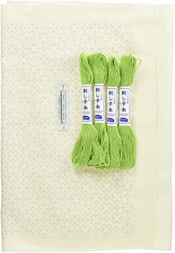 Olympus Thread Hitomezashi Sashiko Stickpackung Hana Fukin Linked Crosses Stoff bedruckt von Olympus Thread