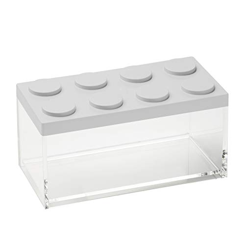 OMADA Design - 1,5 l rechteckiger Backstein-Lebensmittelbehälter mit stapelbarem Deckel und hochwertigem transparentem Behälter – Brickstore-Linie von omada