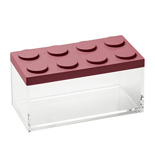 OMADA Design - 1,5 l rechteckiger Backstein-Lebensmittelbehälter mit stapelbarem Deckel und hochwertigem transparentem Behälter – Brickstore-Linie von omada