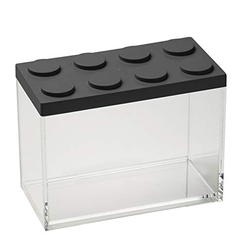 OMADA Design - 2L rechteckiger Backstein-Lebensmittelbehälter mit stapelbarem Deckel und hochwertigem transparentem Behälter – Brickstore-Linie von omada