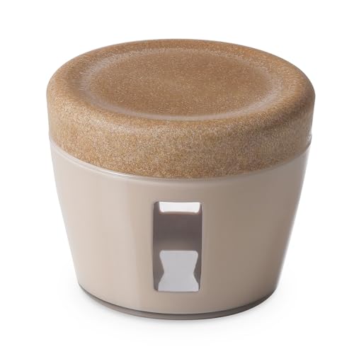 omada Design – Vorratsdose 0,5 l – Behälter aus Kunststoff und Holz mit Deckel für frische Lebensmittel – Linie Ecoliving von omada