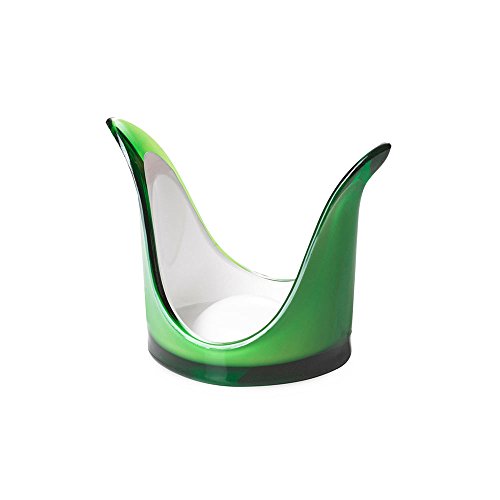 Omada Design Becherhalter in Zweifarbig Acryl für Einmalgebrauch Plastikbecher, Made in Italy, mit Fassungsvermögen von 0,2/0,25 ml. Spülmaschinenfest, Linea Square, Grüne Farbe von omada
