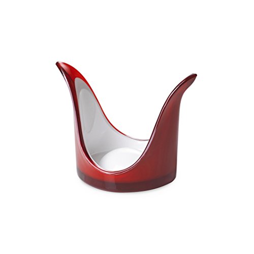 Omada Design Becherhalter in Zweifarbig Acryl für Einmalgebrauch Plastikbecher, Made in Italy, mit Fassungsvermögen von 0,2/0,25 ml. Spülmaschinenfest, Linea Square, Rot Farbe von omada