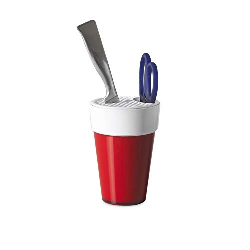 Omada Design Messer aus Polypropylen, 11,5 x 16 cm, Made in Italy, Messerhalter mit Praktischen und Ergonomischen Behälter für die Küche, für Hauptmesser, Linea Trendy, Rot Farben Omada Design Messer aus Polypropylen, 11,5 x 16 cm, Made in Italy, Messerhalter mit Praktischen und Ergonomischen Behälter für die Küche, für Hauptmesser, Linea Trendy, Rot Farben von omada