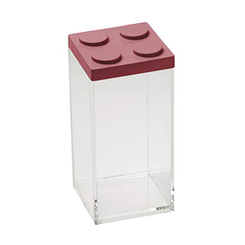 omada Design - 1,5 l Backstein-Lebensmittelbehälter mit stapelbarem Deckel und hochwertigem transparentem Behälter – Brickstore-Linie von omada
