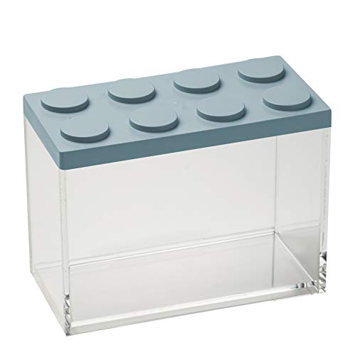 omada Design - 2L rechteckiger Backstein-Lebensmittelbehälter mit stapelbarem Deckel und hochwertigem transparentem Behälter – Brickstore-Linie von omada