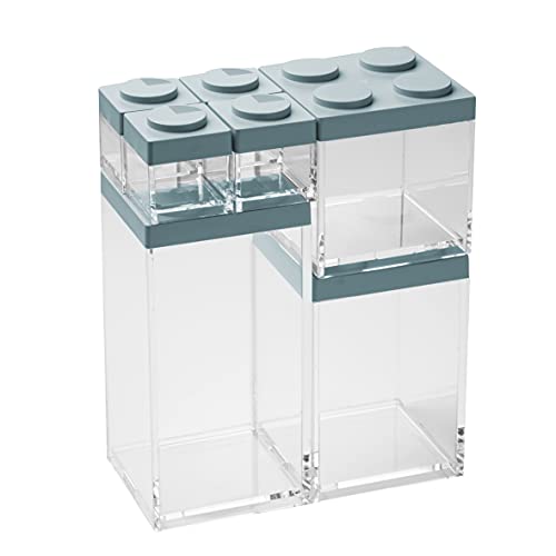 omada Design Set mit 7 stapelbaren Lebensmittelbehältern aus Ziegelsteinen und hochwertigem transparentem Behälter - Brickstore line omada Design Set mit 7 stapelbaren Lebensmittelbehältern aus Ziegelsteinen und hochwertigem transparentem Behälter - Brickstore line von omada