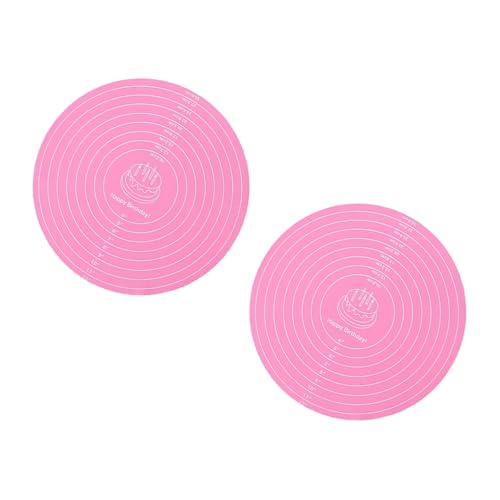 2 Packung Hitzes Silikon Backmatten Teig Rolling Board Für Pizzagebäck Und Kuchen Dekorationskuchen Plattenspieler Silikonpolster von omiinitio