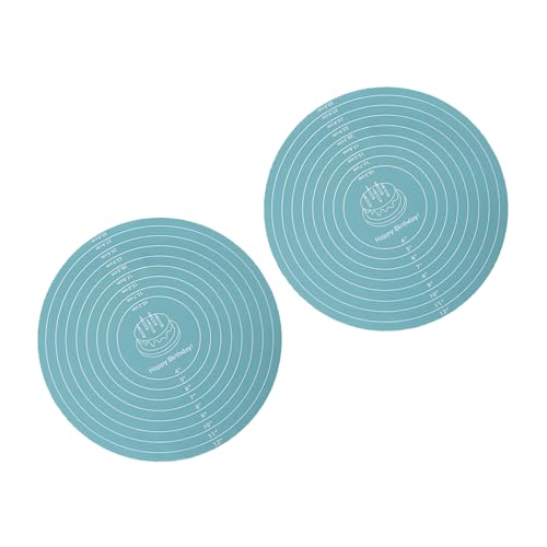 2 Packung Hitzes Silikon Backmatten Teig Rolling Board Für Pizzagebäck Und Kuchen Dekorationskuchen Plattenspieler Silikonpolster von omiinitio