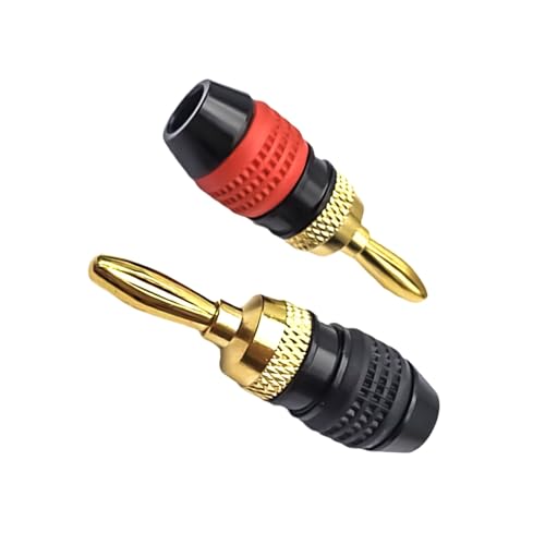 24K Gold 4mm Bananenverbinder Für Soundsysteme Mit Breiter Kompatibilität Und Nosolder Setup von omiinitio