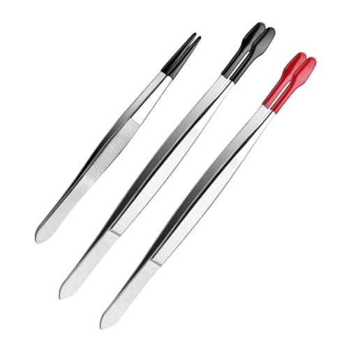 3pcs Pinzetten Mit Gummispitze Pinzeln PVC Beschichtete Pinzette Setzen von omiinitio