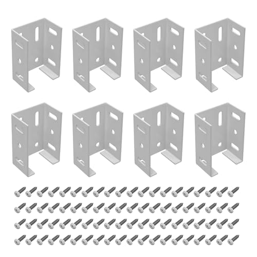 8pcs Außen Aluminiumlegierungen Zaun Klammern Leichte Gewicht Nach Anschlüsse Anti Verformungsdeck Holzschienerhalterung Guide Guide Schienenverbindlichkeit von omiinitio