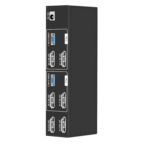 Double Computer DisplayPort KVM Switcher Unterstützt 8K/60 Hz 4K/120Hz Um Die Visuelle Erfahrung Großartige Kompatibilität Zu Verbessern von omiinitio