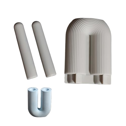 Geometrische Gestreifte Kerzenhalter Formen Flexible Silikonform Für Geometrische U Förmige Kerzenhalter Und Handwerksprojekte von omiinitio