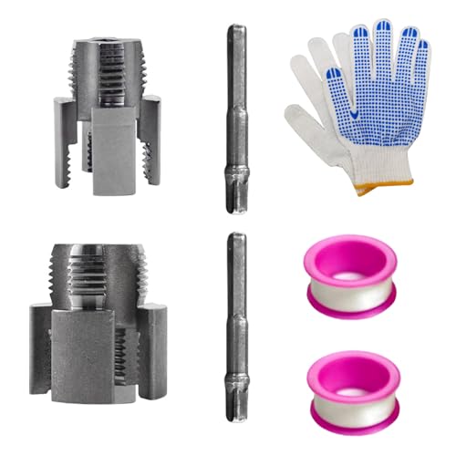 Interne Externe Doppelzweckgewindewerkzeug Für Rohre 1/2 "und 3/4" Größe Sechseckiger Shanks Drillkompatibilität Kohlenstoffstahl Sanitärgewinde Wäschetool Kit Kit von omiinitio