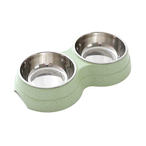 omiinitio Nicht rutschfeste Basis Abnehmbare Hundeschalen Nicht rutschfeste Basis Haustier Fütterungsschale Edelstahl Waschbarer Katzenfutter Wasser Feeder Edelstahl Hundeschalen Groß Mit Ständer von omiinitio