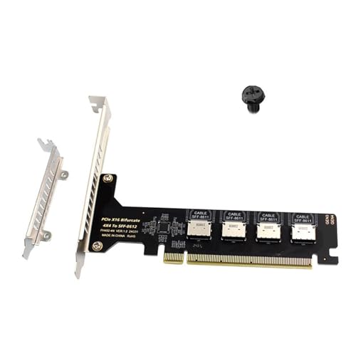 Pciexpress 16x X4x4x4x4 Split Adapter Unterstützung SFF 8612 SFF 8611 Für Stabile Multipe Scheiben Gleichzeitig von omiinitio