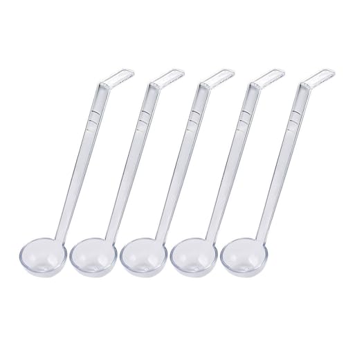 Set Von 5 Klaren Plastiklöffel Löffel Langgang Bankette Die Utensilien Für Cocktails Soße Fruchtsäfte Sichere Plastikflecken Servieren von omiinitio