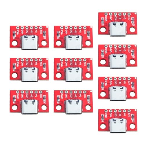 omiinitio 10pcs Typ C Weibliche Testplatine USB3.1 16p Bis 2.54 Hochleistungs Leistungsadapter Board Moduldatenübertragung Für Ingenieure von omiinitio