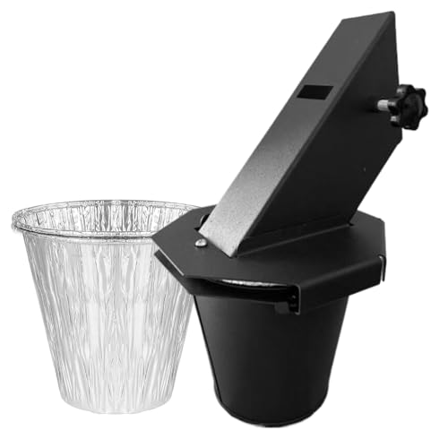 omiinitio Raucher Tropfeimer Fett Mit Deckel Und Silikon Liner Upgrade Version Von Mit Überdachtem Raucher Tropffänger Für BBQ von omiinitio