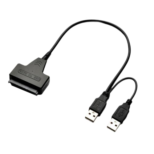 omiinitio SATAS HDDS Zu USB Konverterkabel Mit 12 V Netzteil Für Laptop Festplatten Expansions Plug and Play von omiinitio