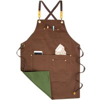 Schürze Grün Braun, Design, Gartenarbeit, Baumwolle, Doppelseitig, Unisex, Mehrere Taschen, Küche, Garten, Grün, Kreuzträger Schürze Grün Braun, Design, Gartenarbeit, Baumwolle, Doppelseitig, Unisex, Mehrere Taschen, Küche, Garten, Grün, Kreuzträger von ommiGreen