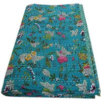 Handgemachte Paradise Kantha Quilt Wende-King Bettüberwurf Hippie Decke Boho Bettwäsche Coverlets Baumwolle Dekor von omstuffart