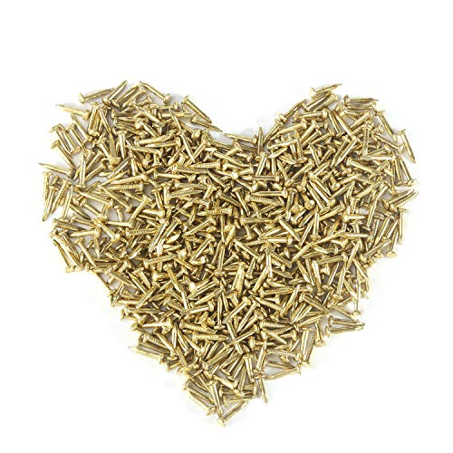 omyzam 500PCS Goldene Runde Kopf-kleine Hölzerne Nägel DIY Dekorative Kasten-Zusätze 1 * 10mm von omyzam