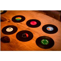 Schallplatten-Untersetzer Von 4 Und 8 Perfektes Geschenk Für Jeden Vinyl Fan Disk Jockey Note Music Themed Musik Pub Club Birthday von onceuponafind23