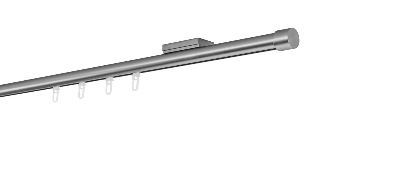 Gardinenstange Profil Deckenabstand 1,1cm Kappe, ondeco, Ø 20 mm, 1-läufig-läufig, Maßanfertigung, Bohren, verschraubt von ondeco