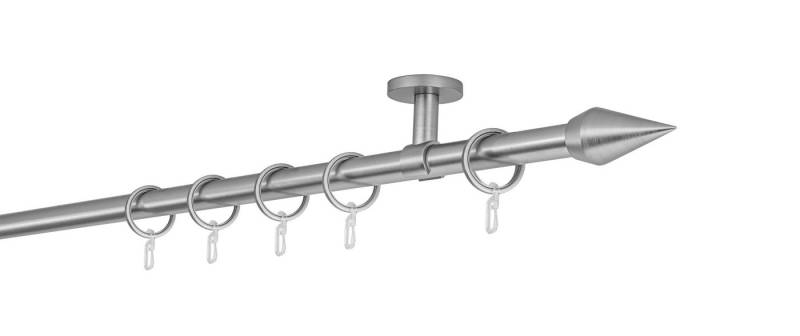 ondeco Gardinenstange Rundrohr Deckenabstand 4cm Kegel, Ø 20 mm, 1-läufig-läufig, Wunschmaßlänge, Bohren, verschraubt von ondeco