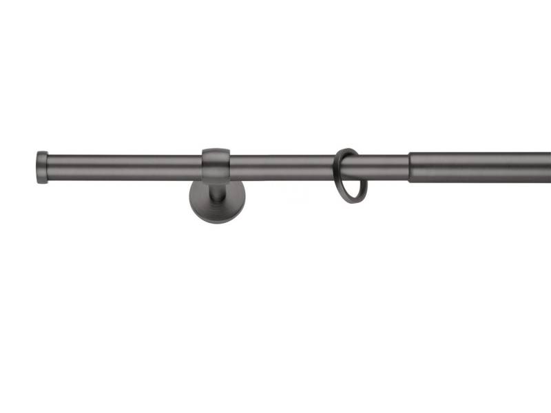 ondeco Gardinenstange Teleskopgarnitur Kappe-Elegant, Ø 19 mm, 1-läufig, ausziehbar, Bohren, verschraubt, Metall von ondeco