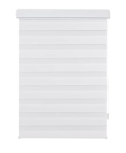 ondeco Doppelrollo Kassetten Duo Rollo Seitenzugrollo mit Klemmträger inklusive Montagematerial Weiß 140x160cm von ondeco