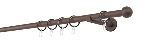 ondeco Gardinenstange auf Maß 20mm Ball 1-lauf Vorhangstange Wandträger 12cm Stilgarnitur mit Ringen für Vorhänge Rost 100cm ondeco Gardinenstange auf Maß 20mm Ball 1-lauf Vorhangstange Wandträger 12cm Stilgarnitur mit Ringen für Vorhänge Rost 100cm von ondeco