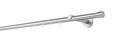 ondeco Gardinenstange auf Maß Innenlauf 20mm Cap 1-lauf Vorhangstange Wandträger 12cm Stilgarnitur Gleiter für Vorhänge Edelstahl-Optik 320cm ondeco Gardinenstange auf Maß Innenlauf 20mm Cap 1-lauf Vorhangstange Wandträger 12cm Stilgarnitur Gleiter für Vorhänge Edelstahl-Optik 320cm von ondeco