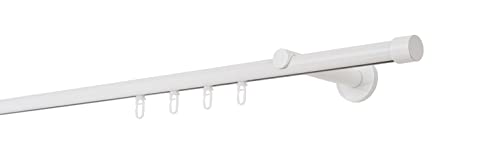 ondeco Gardinenstange auf Maß Innenlauf 20mm Cap 1-lauf Vorhangstange Wandträger 12cm Stilgarnitur Gleiter für Vorhänge Weiß 210cm ondeco Gardinenstange auf Maß Innenlauf 20mm Cap 1-lauf Vorhangstange Wandträger 12cm Stilgarnitur Gleiter für Vorhänge Weiß 210cm von ondeco