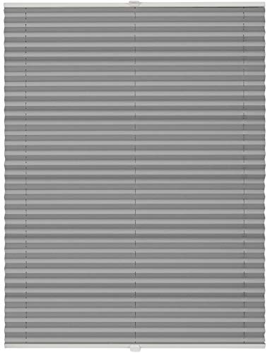 ondeco Plissee Klemmfix auf Maß für alle Fenster innen, ohne Bohren, Montage Klemmträger Sonnenschutz Sichtschutz Rollo Blickdicht Hellgrau B: 71-80 cm, H: 40-100 cm von ondeco