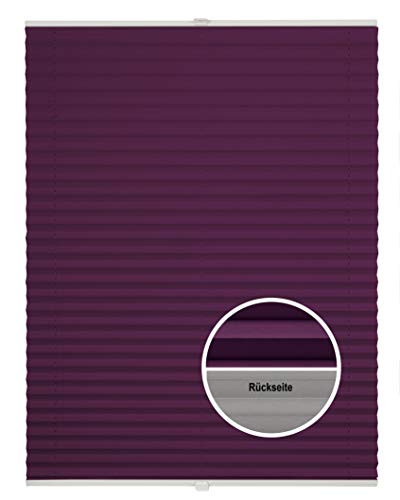 ondeco Plissee Thermo ohne Bohren mit Klemmträger,Sonnenschutz für Fenster innen, lichtschutz und Blickdicht, Faltrollo Sichtschutz für Tür, Jalousie Rollo leicht verdunkelnd Lila 45x130 cm ondeco Plissee Thermo ohne Bohren mit Klemmträger,Sonnenschutz für Fenster innen, lichtschutz und Blickdicht, Faltrollo Sichtschutz für Tür, Jalousie Rollo leicht verdunkelnd Lila 45x130 cm von ondeco