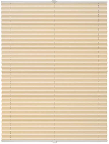 ondeco Plissee nach Maß für alle Fenster innen Montage in Glasleiste mit Spannschuh Sonnenschutz Rollo Sichtschutz Blickdicht Beige B: 101-110 cm, H: 40-100 cm ondeco Plissee nach Maß für alle Fenster innen Montage in Glasleiste mit Spannschuh Sonnenschutz Rollo Sichtschutz Blickdicht Beige B: 101-110 cm, H: 40-100 cm von ondeco