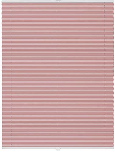 ondeco Plissee ohne Bohren mit Klemmträger, Sonnenschutz für Fenster innen, Jalousien Fenster ohne Bohren Blickdicht, Faltrollo Sichtschutz für Tür Fensterrahmen, Rollo Rosa 40x130 cm von ondeco