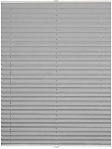 ondeco Plissee ohne Bohren mit Klemmträger, Sonnenschutz für Fenster innen, Jalousien Fenster ohne Bohren Blickdicht, Faltrollo Sichtschutz für Tür Fensterrahmen, Rollo Silber 75x130 cm von ondeco