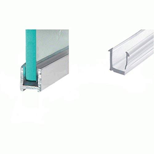 Aluminium Duschkabinen U-Profil 100 cm schmal für 10mm Glasstärke Chromoptik von .one-bath